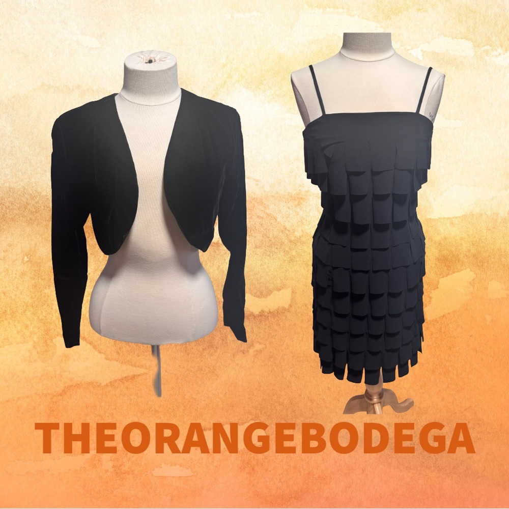 JS Collection Black Cocktail Dress US Size 6
Free Bolero